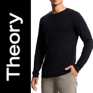 Theory Essential Tee Long Sleeve in Anemone Modal Jersey Shirt